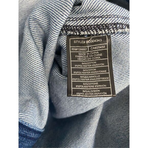 NWT Steve Madden Denim CHARLEY Snap-Up TOP Sz XS - Picture 7 of 11